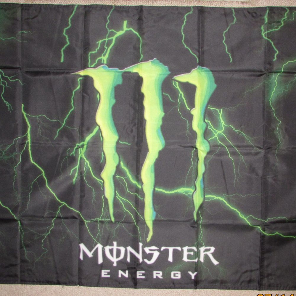 MONSTER ENERGY Drink Green Lightning 3x5 Feet Flag Banner